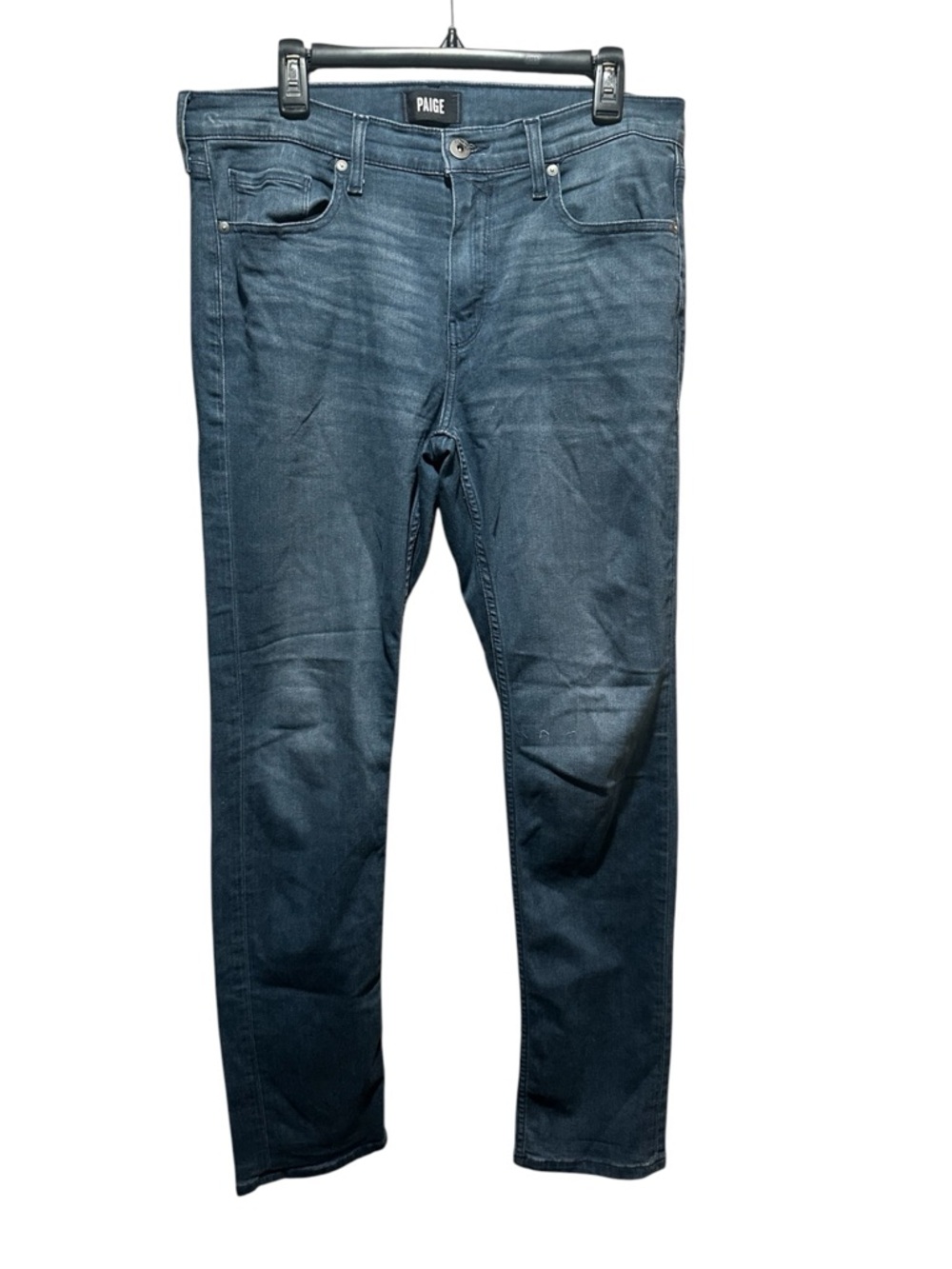 Paige Straight Fit Slim Lennox Jeans in Winthrop Slate Blue Size 34 - Picture 4 of 9